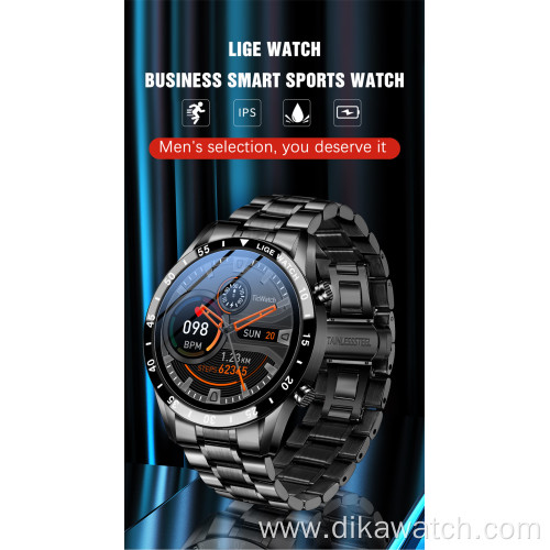 LIGE 2021 New Men Smart watches Call Watch IP67 Waterproof Sports Fitness Watch for Android IOS Smartwatch 2021 + Box